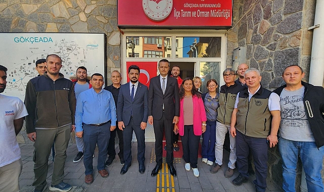 Yetkililer Gökçeada’da incelemelerde bulundu
