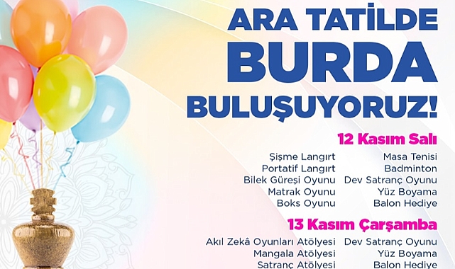 17 Burda AVM’den çocuklara ara tatil etkinlikleri