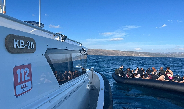 Ayvacık açıklarında 26 düzensiz göçmen yakalandı