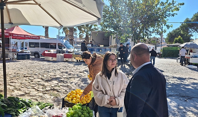 Başkan Yahya Göztepe'den pazar esnafına ziyaret