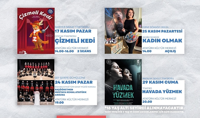 Biga'da Kasım Ayı Kültür ve Sanat Etkinlikleri