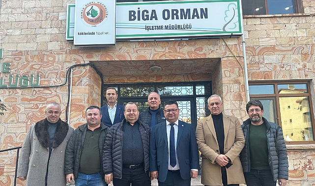 Biga Orman İşletme Müdürü Semih Aydın'a ziyaret