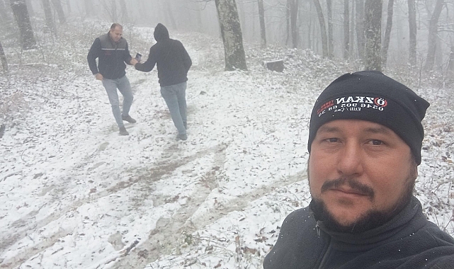 Çan’da yılın ilk karı Ağı Dağı’na düştü