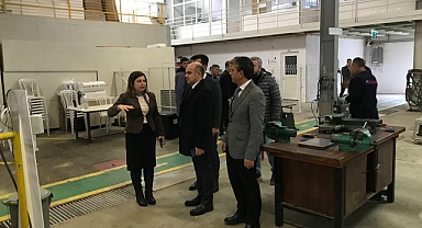 Çan Kaymakamlığı, Çan Mesleki ve Teknik Anadolu Lisesi atölyelerini ziyaret etti