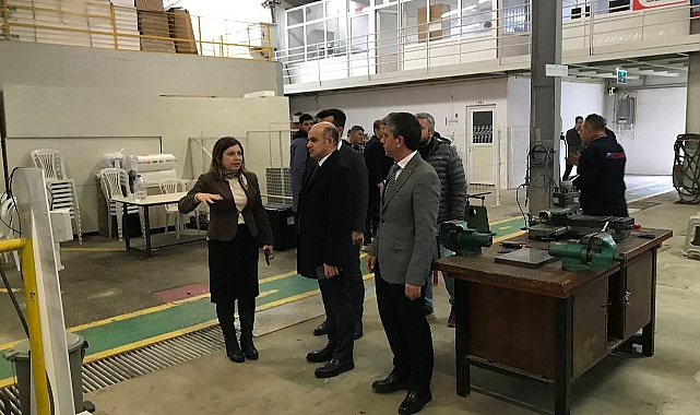 Çan Kaymakamlığı, Çan Mesleki ve Teknik Anadolu Lisesi atölyelerini ziyaret etti