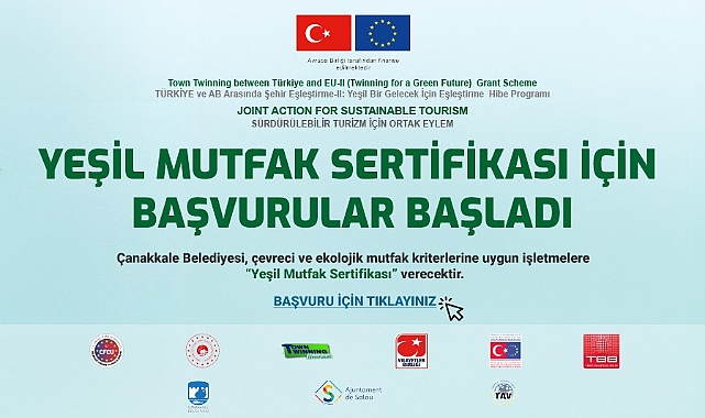 Çanakkale Belediyesi’nden çevreci işletmelere Yeşil Mutfak Sertifikası