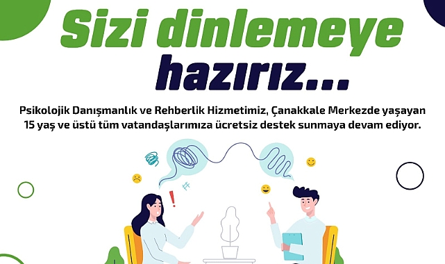 Çanakkale Belediyesi'nden Psikolojik Danışmanlık hizmeti