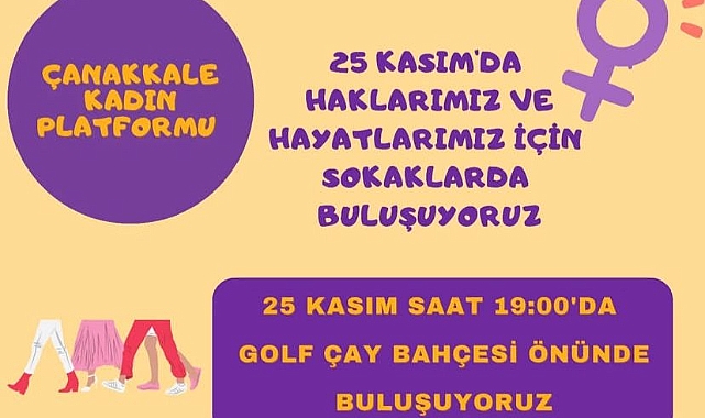 Çanakkale'de kadınlar hakları için 25 Kasım'da meydanlarda!