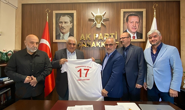 Çanakkalespor yönetiminden İl Başkanı Göktürk'e hayırlı olsun ziyareti