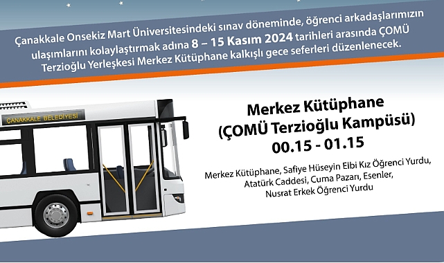 ÇOMÜ öğrencileri için sınav döneminde ek sefer