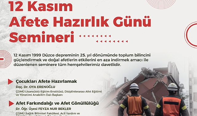 Düzce Depremi’nin 25. yıl dönümünde afet bilinci semineri