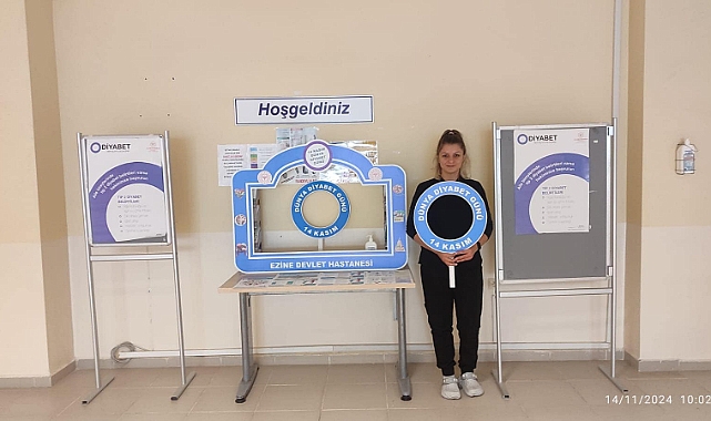 Ezine Devlet Hastanesi'nde diyabet farkındalık etkinliği