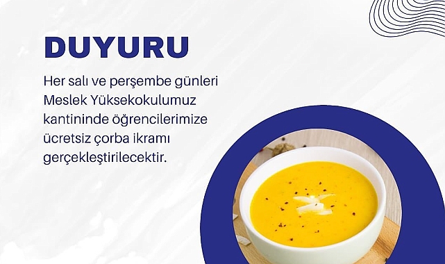 Ezine Meslek Yüksekokulu’nda sıcak çorba ikramı başlıyor