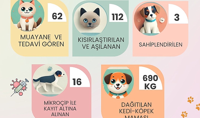 Gökçeada’da Ekim ayında 690 kg mama dağıtıldı