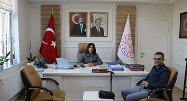 İlker Kurt, İl Millî Eğitim Müdürü Mine Hayta'yı ziyaret etti
