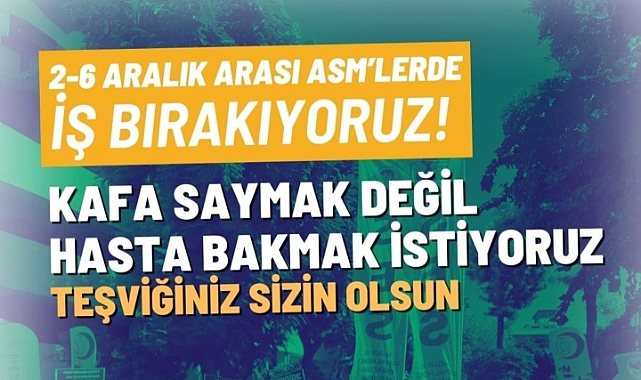 Aile hekimleri bugün iş bırakıyor!