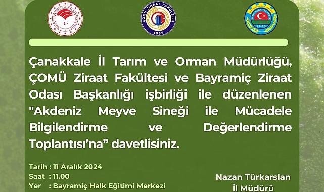 Bayramiç'te Akdeniz Meyve Sineği ile mücadele konuşulacak