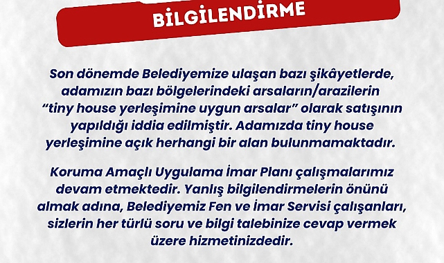 Bozcaada Belediyesi'nden Tiny House kullanımıyla ilgili açıklama
