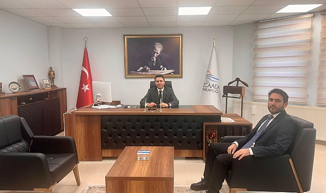 Bozcaada Müftüsü, Kaymakam Haydaroğlu'nu ziyaret etti