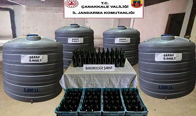 Çanakkale'de Kaçak Şarap Operasyonu