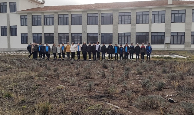 Çankırı'da öğrenciler okul bahçesinde lavanta yetiştiriyor