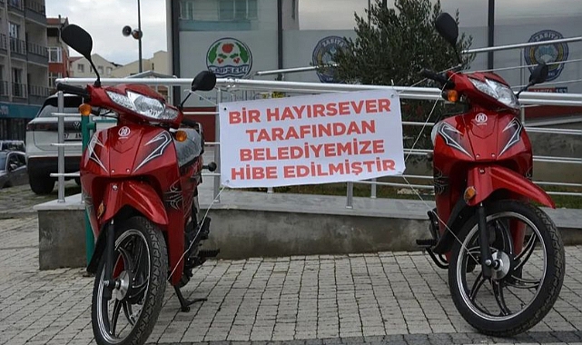 Hayırsever vatandaştan Lapseki Belediyesi'ne motosiklet hibesi
