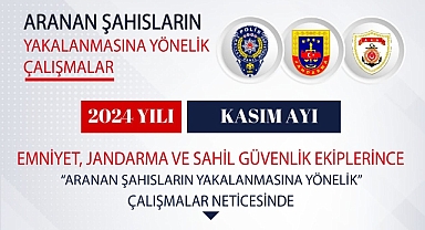 Kasım ayında 169 aranan şahıs yakalandı