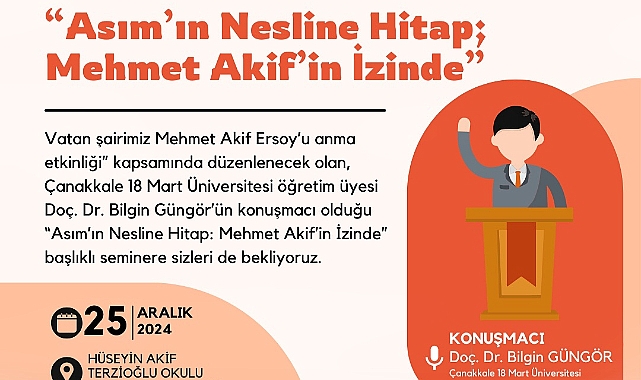 Lapseki Belediyesi'nden Mehmet Akif Ersoy’u anma semineri