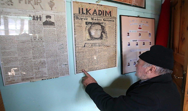Bereketli Köyü İlkokulunun duvar gazeteleri, tarihe ışık tutuyor