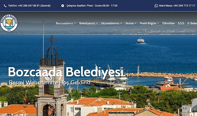 Bozcaada Belediyesi’nin Resmi Web Sitesi Yenilendi