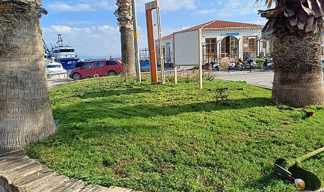 Bozcaada Belediyesi temizlik çalışmalarını aralıksız sürdürüyor