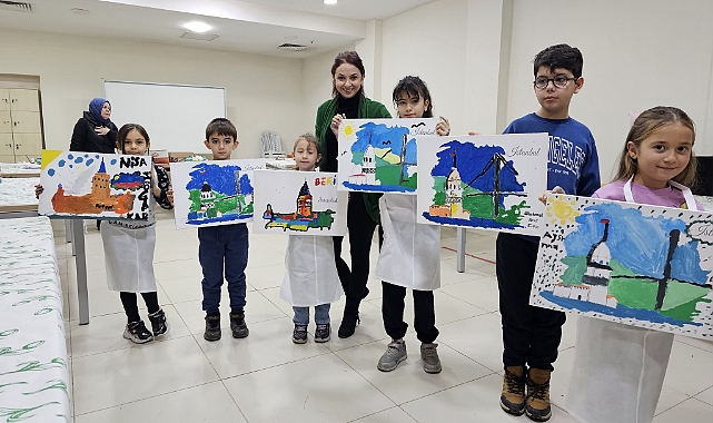 Çan'da çocuklar için tuval boyama etkinliği