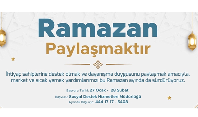 Çanakkale Belediyesi’nden Ramazan ayında market ve yemek desteği