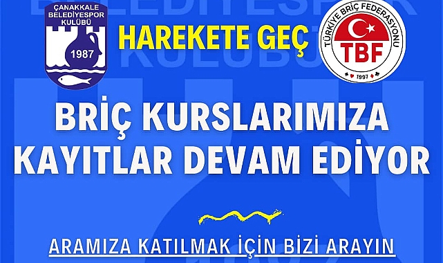 Çanakkale Belediyespor’dan briç kursu fırsatı
