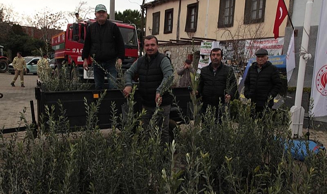 Çanakkale'de yangından etkilenen çiftçilere zeytin fidanı desteği