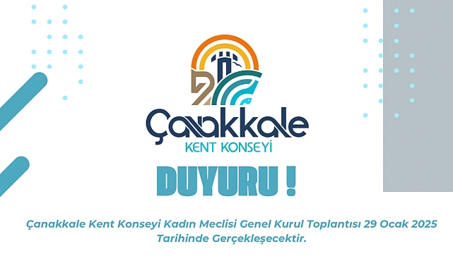 Çanakkale Kent Konseyi Kadın Meclisi Genel Kurulu toplanıyor