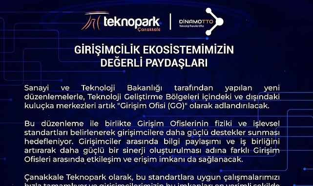 Çanakkale Teknopark’tan girişimcilik ekosistemine yeni adım