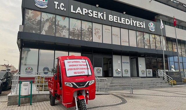 Dost Gayrimenkul'den Lapseki Belediyesi'ne mini pikap hibe edildi