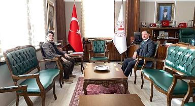 Fatih Eroğlu’ndan Biga Kaymakamı Ercan Kayabaşı’na ziyaret