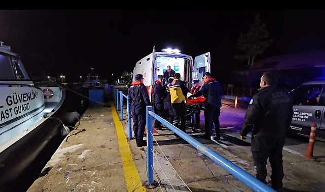 Gökçeada’da rahatsızlanan vatandaş için tıbbi tahliye