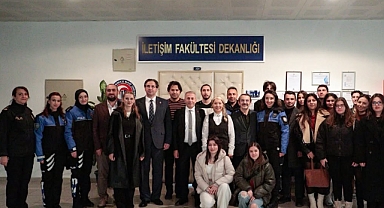 İl Emniyet Müdürü Kenan Kurt, ÇOMÜ İletişim Fakültesi öğrencileriyle buluştu