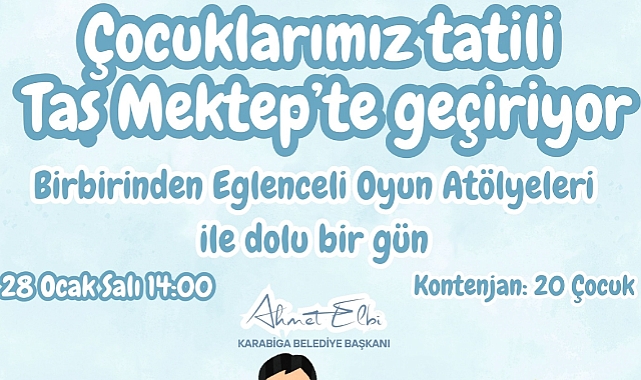 Karabiga Belediyesi, çocuklar için eğlenceli tatil etkinliği düzenliyor