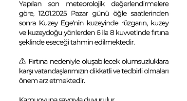 Kuzey Ege'de Fırtına Uyarısı!