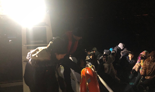 Ayvacık açıklarında 24’ü çocuk 44 kaçak göçmen yakalandı