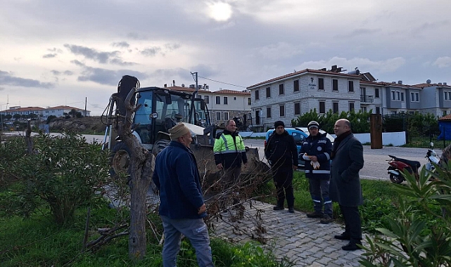 Başkan Yahya Göztepe, Bozcaada'daki çalışmaları yerinde inceledi