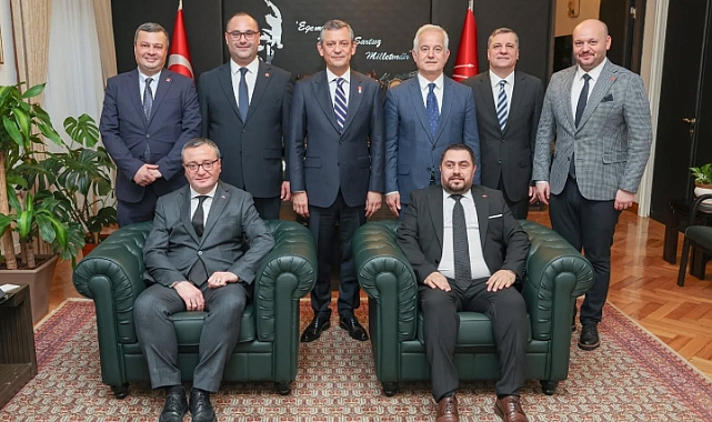 Biga heyetinden Genel Başkan Özgür Özel'e ziyaret