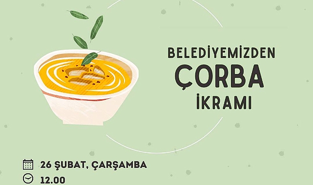 Bozcaada Belediyesi'nden sıcak çorba ikramı