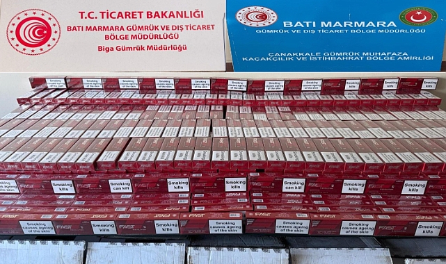 Çanakkale’de kaçak sigara operasyonu! Panama bayraklı gemide 7.500 paket ele geçirildi