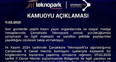 Çanakkale Teknopark'tan Gerçeği Yansıtmayan İddialara Cevap!
