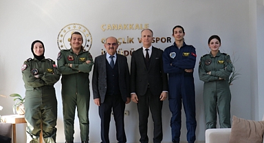 ÇOMÜ Havacılık Kulübü’nden Çanakkale Gençlik ve Spor İl Müdürlüğü’ne ziyaret